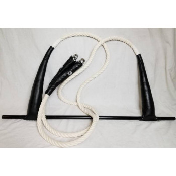 DUO Trapeze (Large) / 2.5m Ropes Ecru / Black Leather Protectors