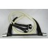 Trapeze |  Swinging Trapeze Bar |  Ecru Ropes | 3m | Black Leather Protectors| 3 or 6 lbs  Weights