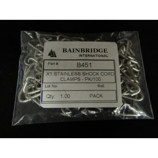 Bungee | Clips | Stainless Steel | 5/16''-8mm | 100 units
