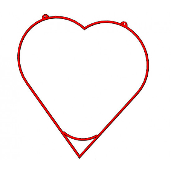 Aerial Ring | Aerial Heart Hoop | RED | Solid