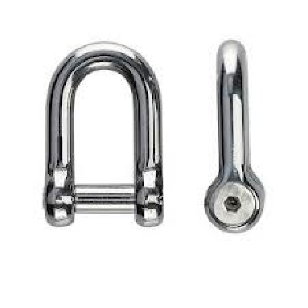 5x 12mm Flush Countersunk Pin Stainless Steel D Shackle ALLEN KEY PIN FREE P+P 