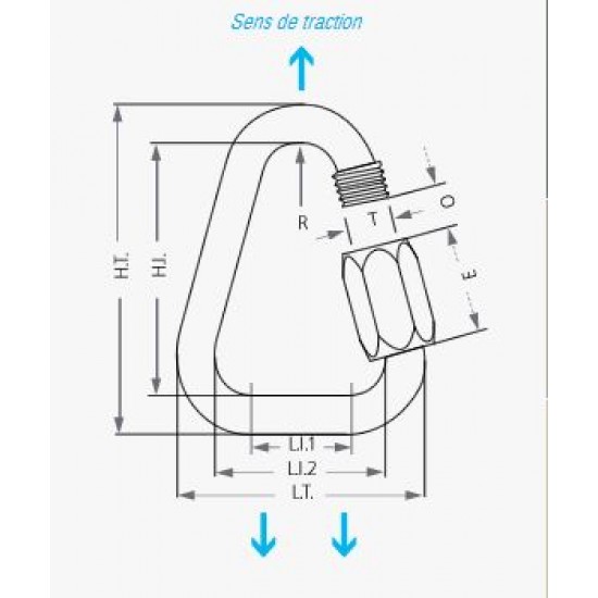 Quick Link | Delta Shape | 7/16''-10 mm | For lifting | Péguet